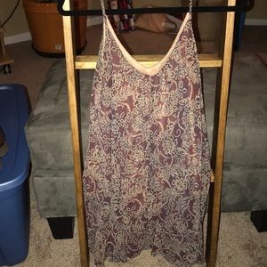Brown patterned dress